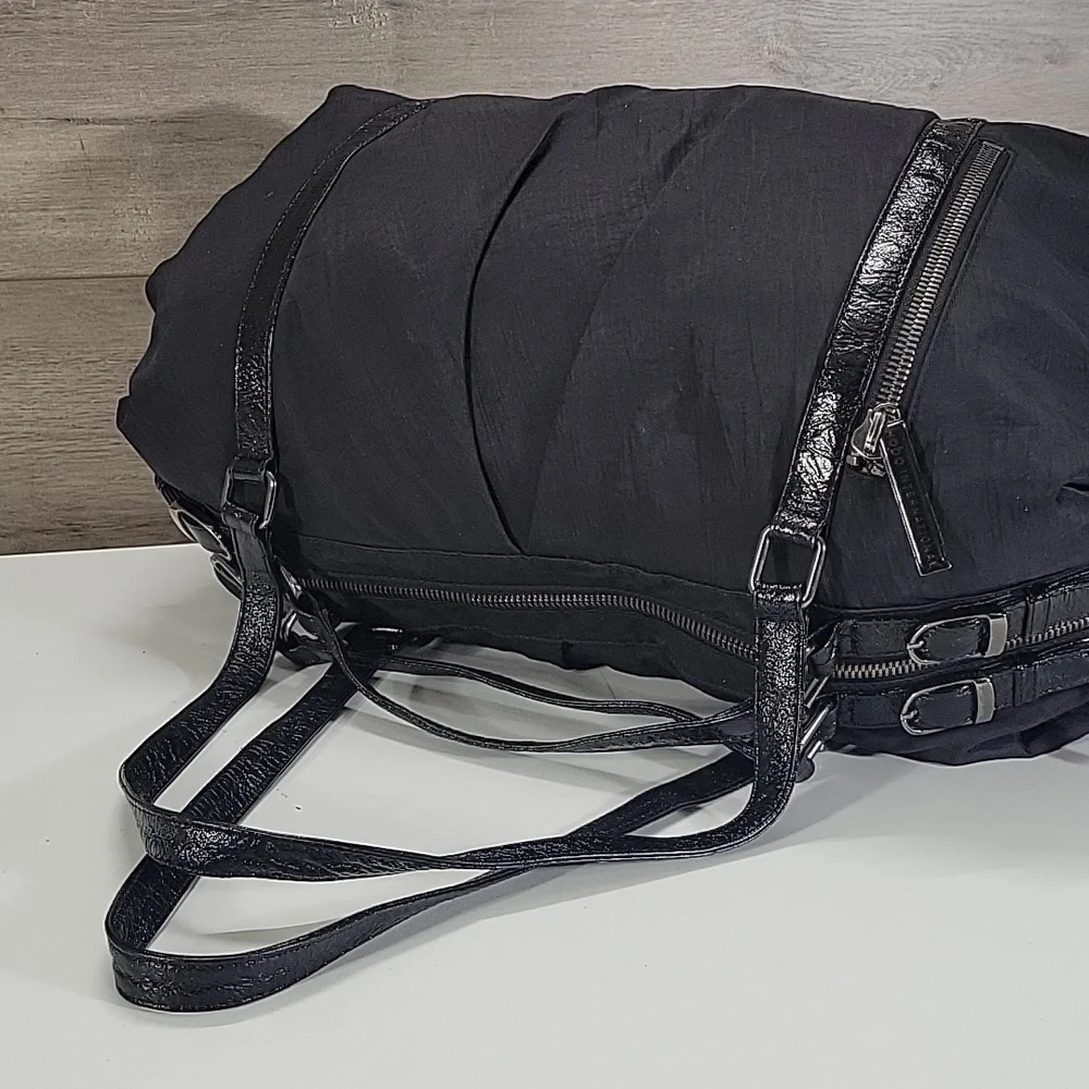 Hobo International Black Nylon /Leather Shoulder Bag